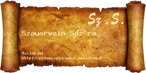 Szauervein Sára névjegykártya