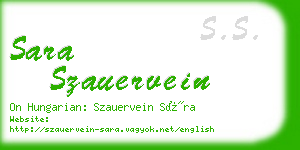 sara szauervein business card